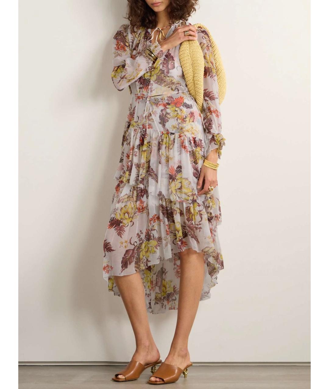 ZIMMERMANN Белое вискозное коктейльное платье, фото 5