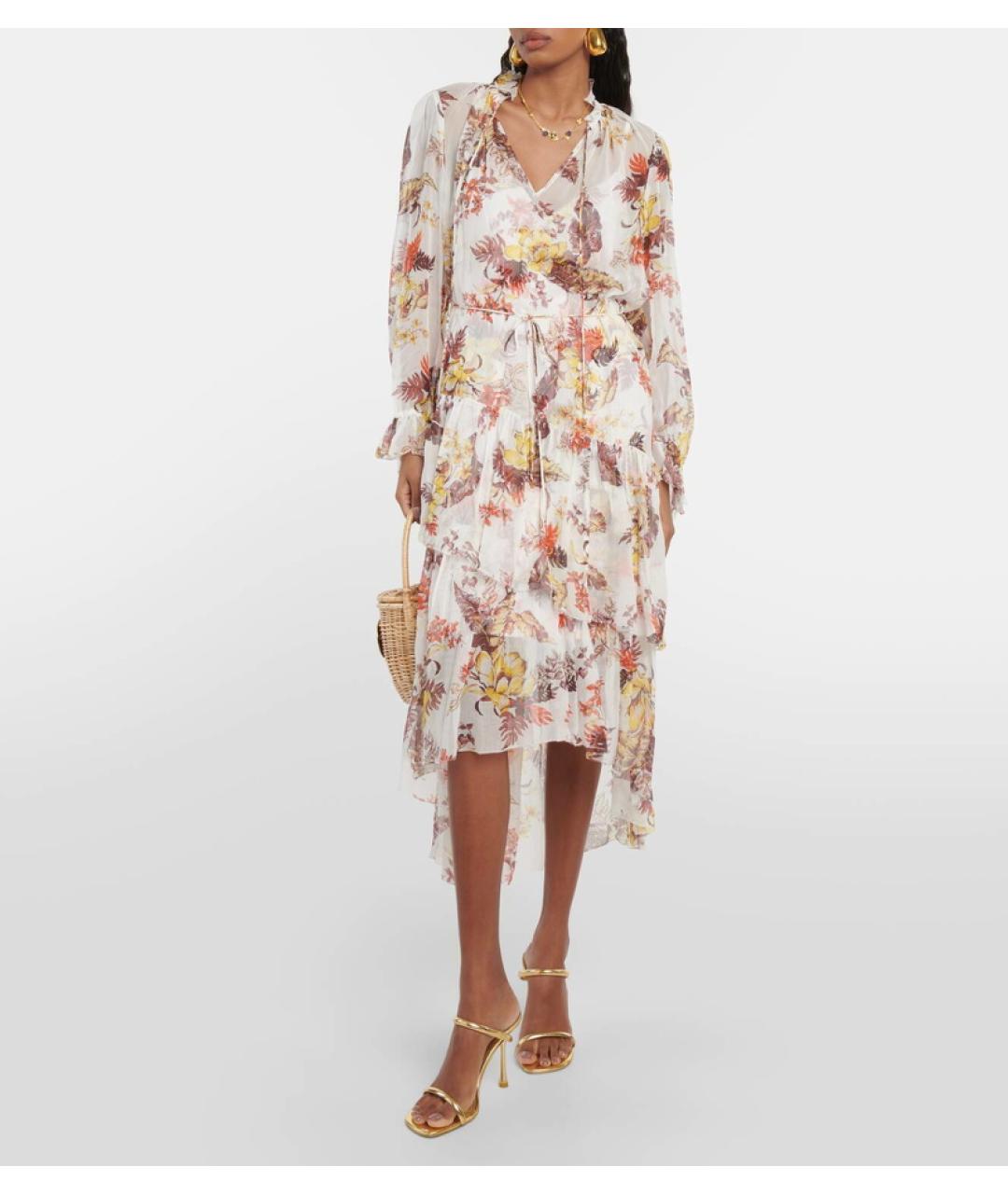 ZIMMERMANN Белое вискозное коктейльное платье, фото 2