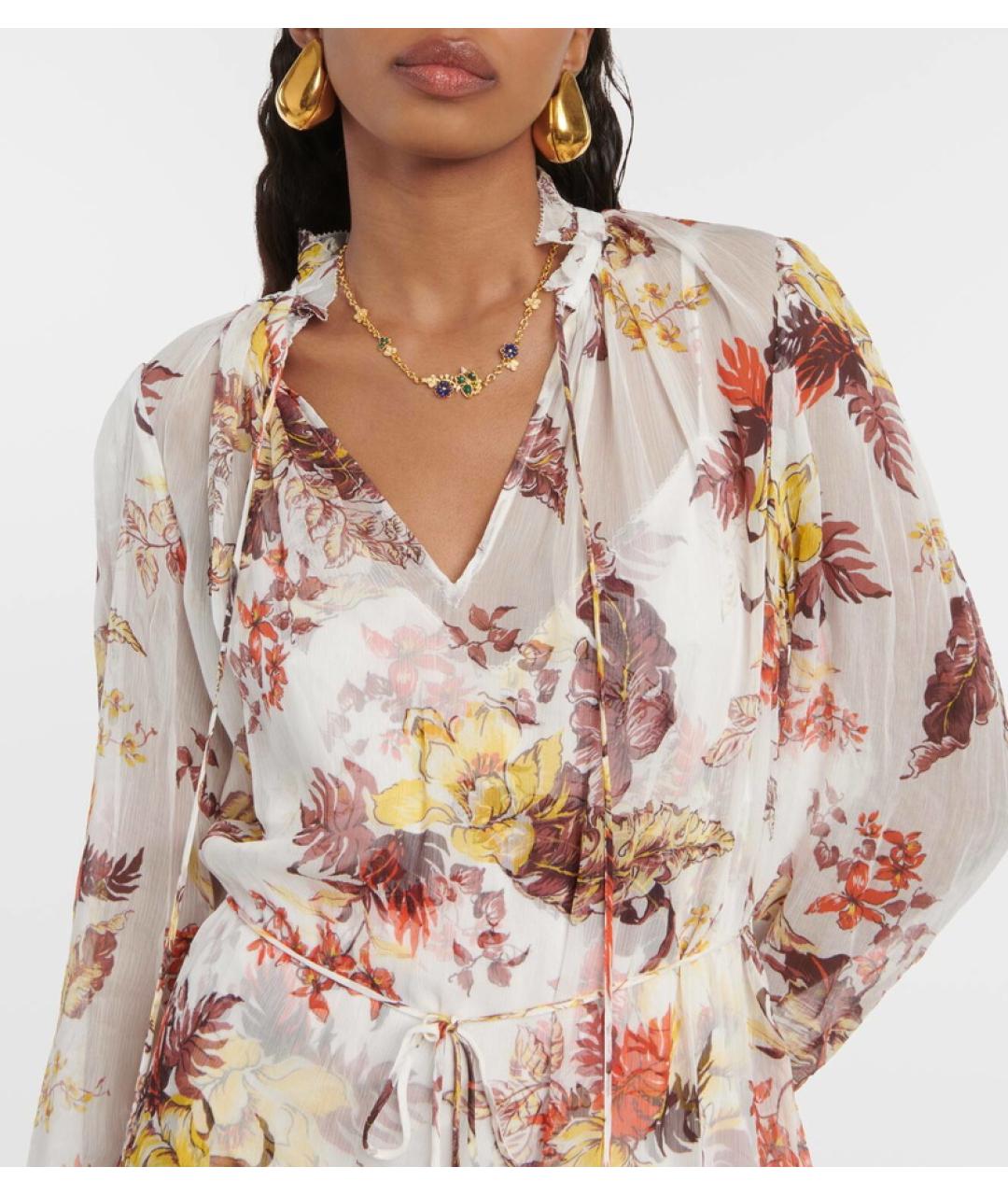 ZIMMERMANN Белое вискозное коктейльное платье, фото 4