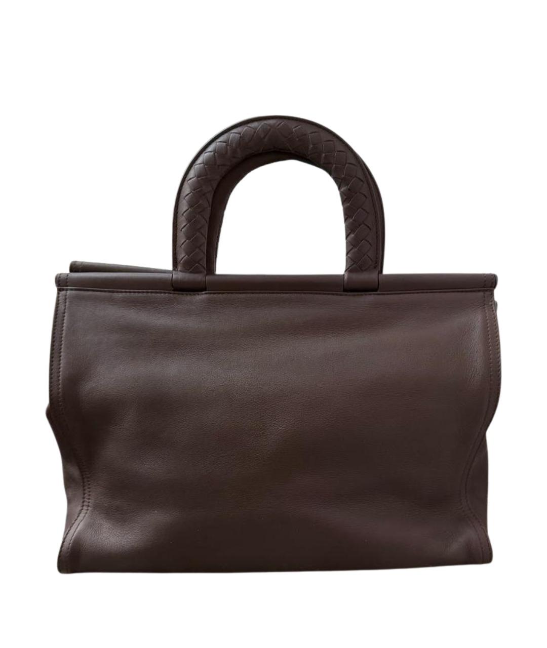 BOTTEGA VENETA Коричневая кожаная сумка тоут, фото 1