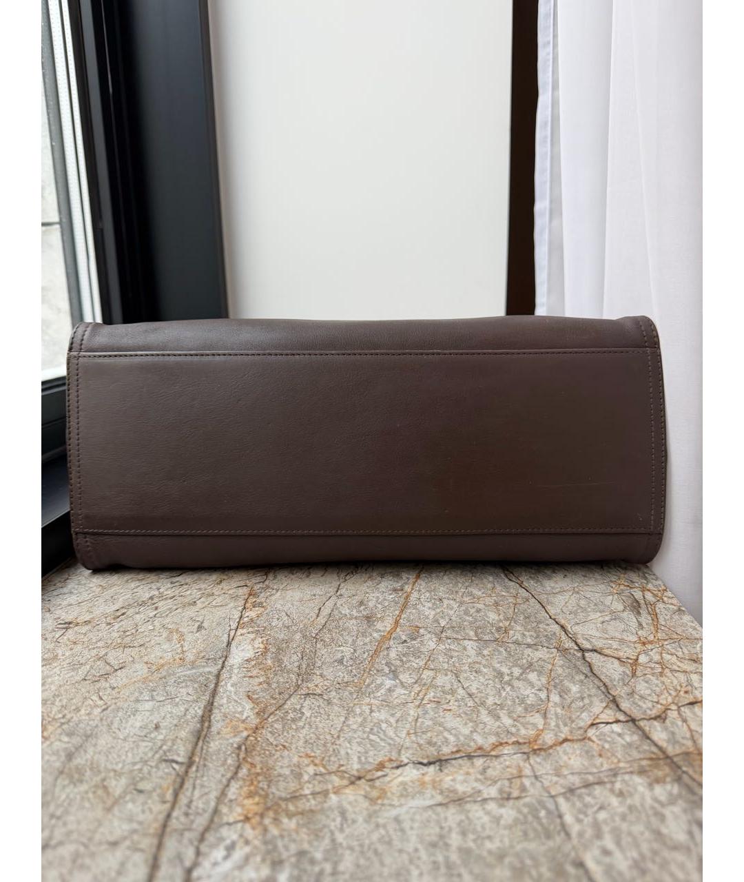 BOTTEGA VENETA Коричневая кожаная сумка тоут, фото 5