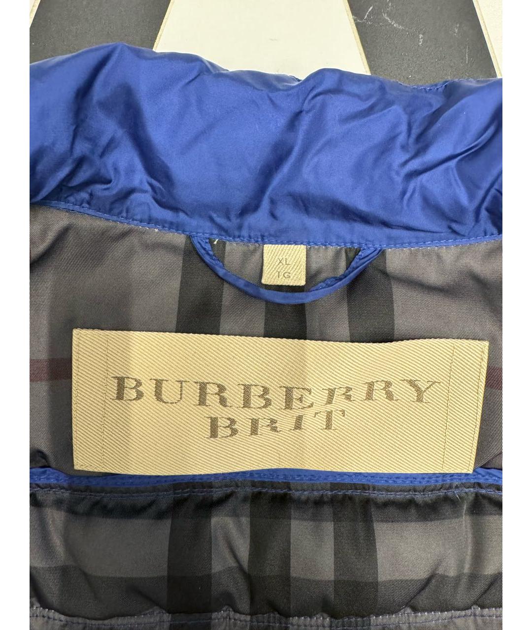 BURBERRY Синий полиамидовый жилет, фото 4