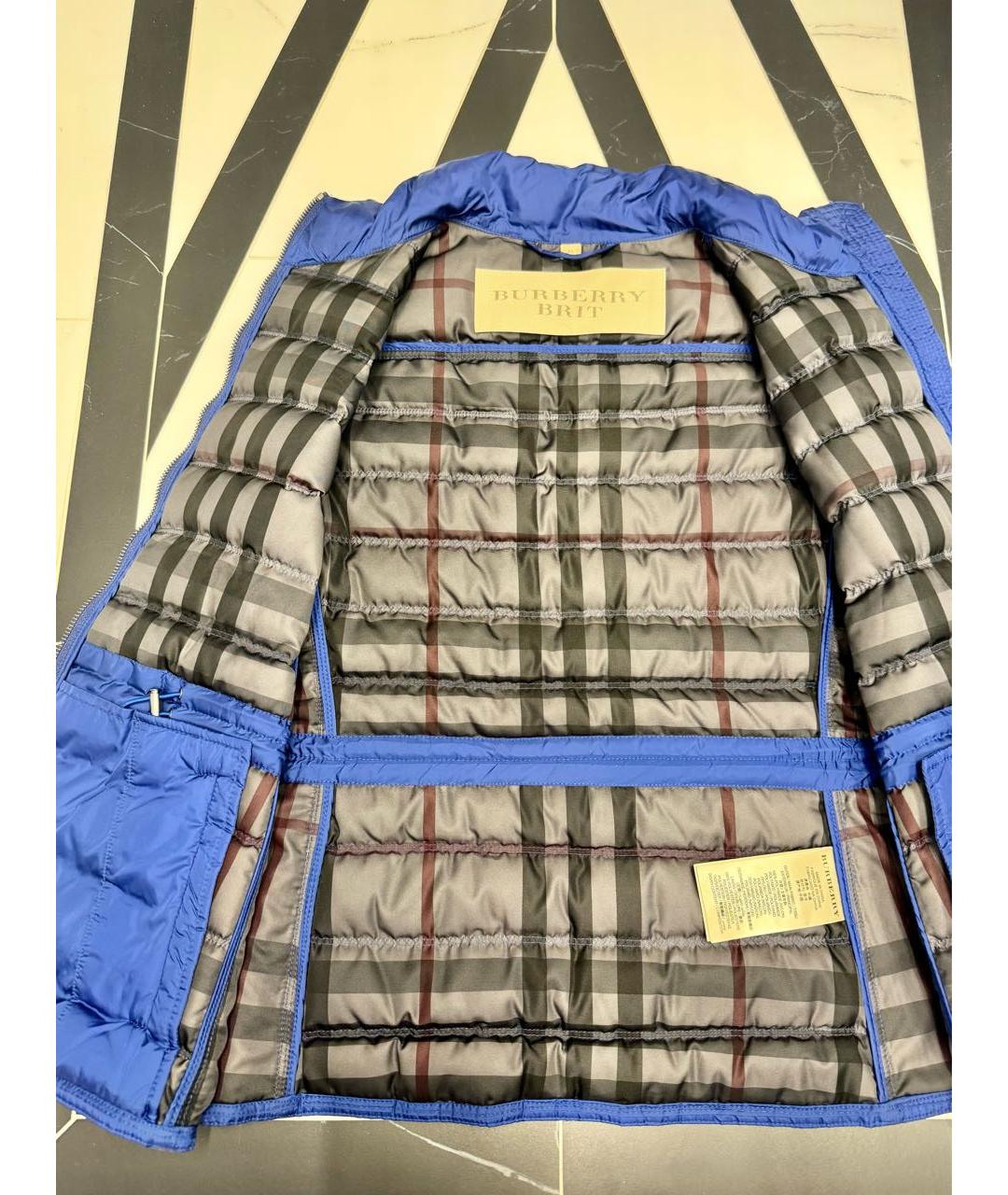 BURBERRY Синий полиамидовый жилет, фото 2