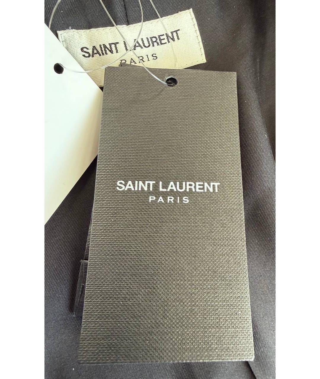 SAINT LAURENT Черный хлопковый жилет, фото 5