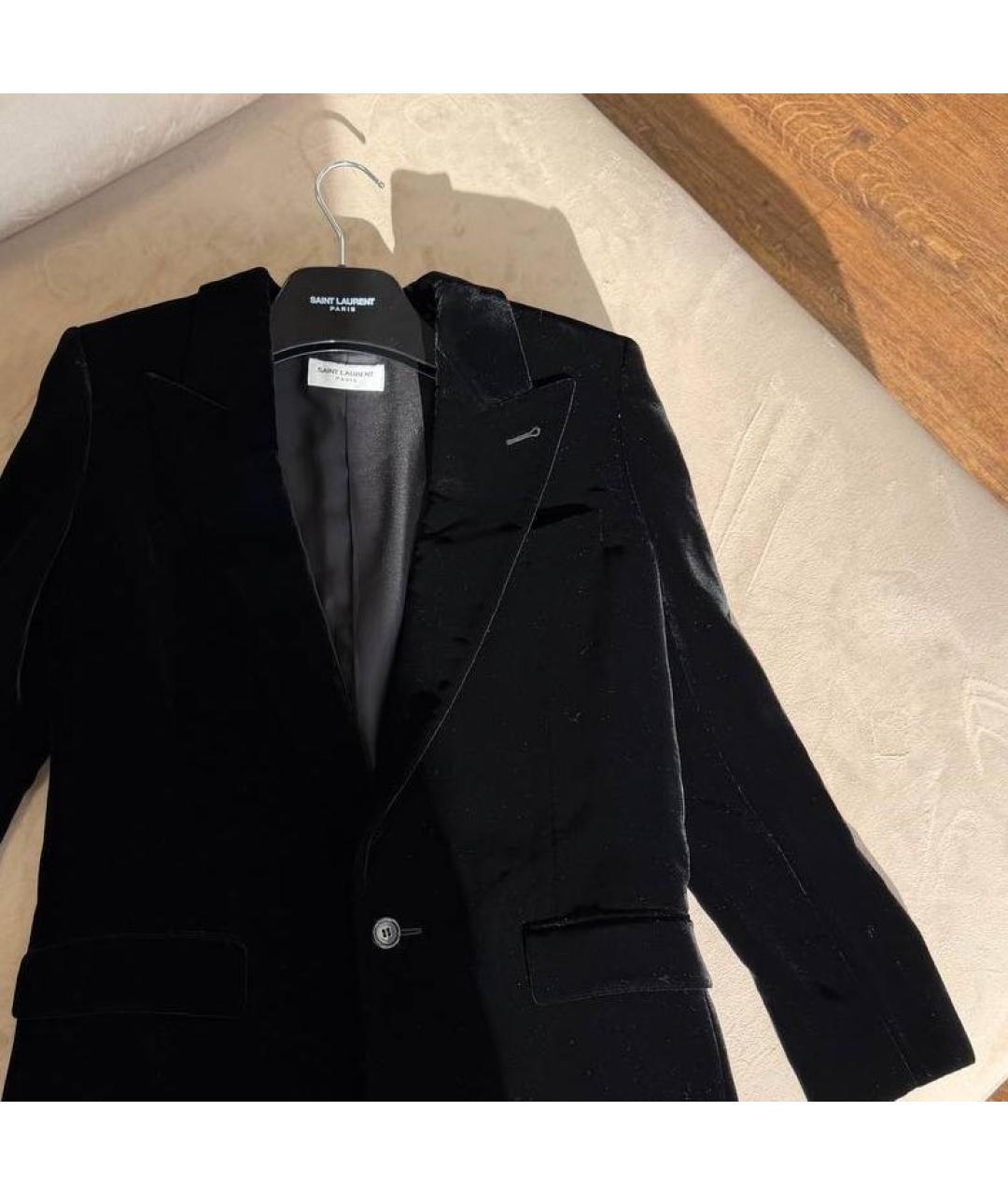 SAINT LAURENT Черный хлопковый жилет, фото 4