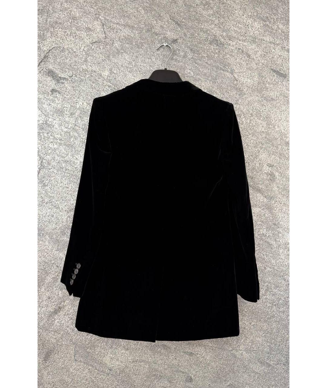 SAINT LAURENT Черный хлопковый жилет, фото 2