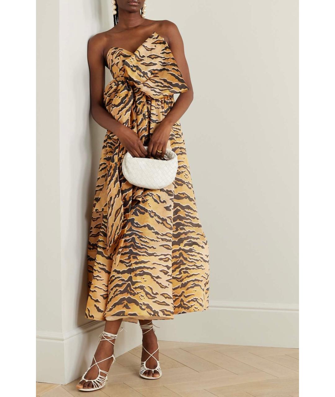 ZIMMERMANN Бежевое шелковое коктейльное платье, фото 4