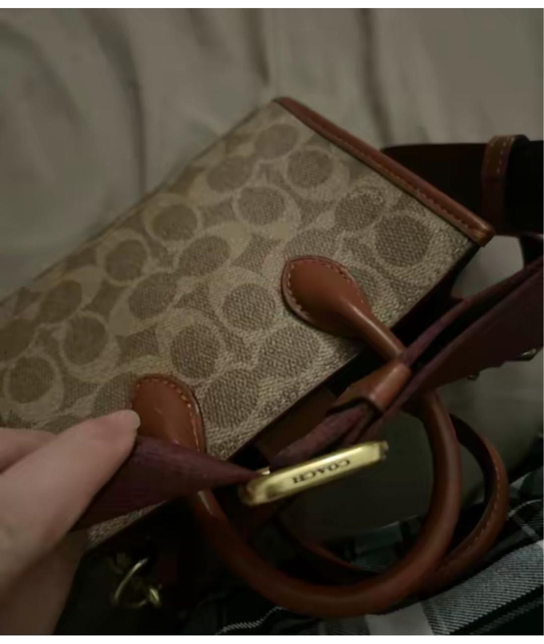 COACH Коричневая сумка тоут, фото 8