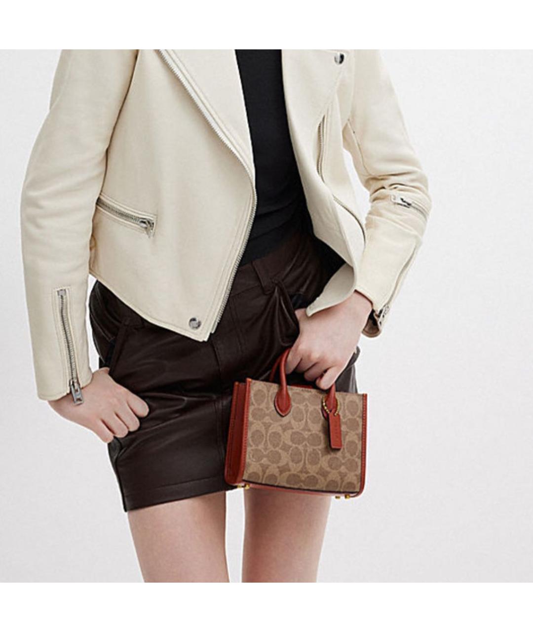 COACH Коричневая сумка тоут, фото 5