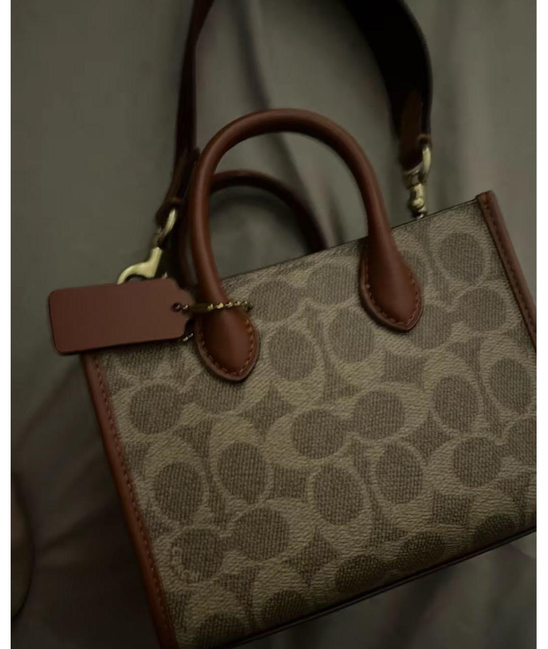 COACH Коричневая сумка тоут, фото 6