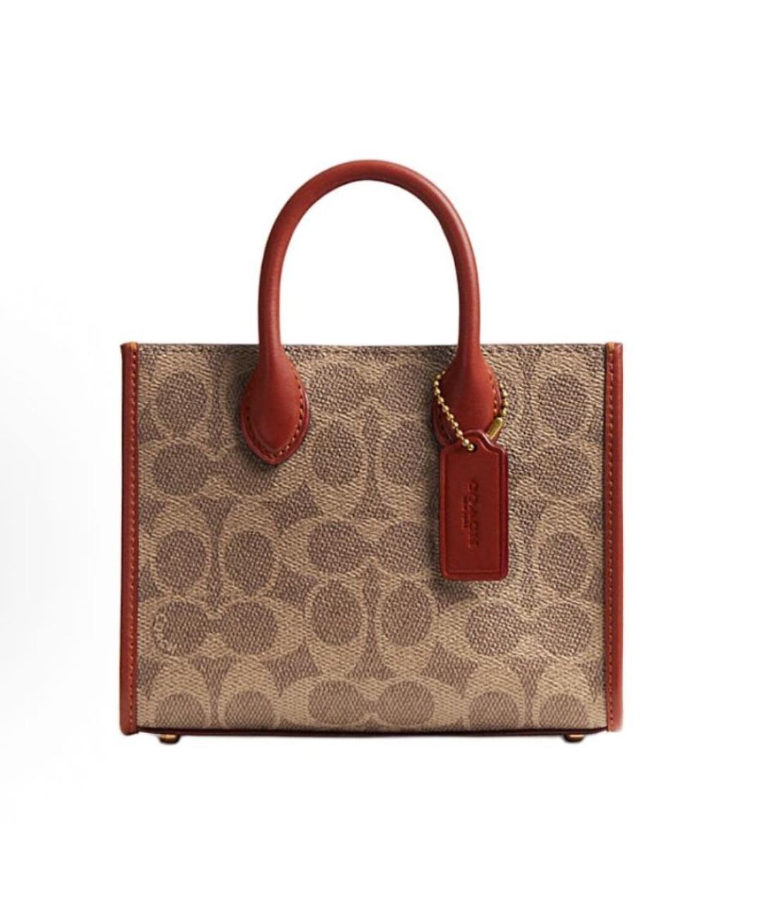 COACH Коричневая сумка тоут, фото 9