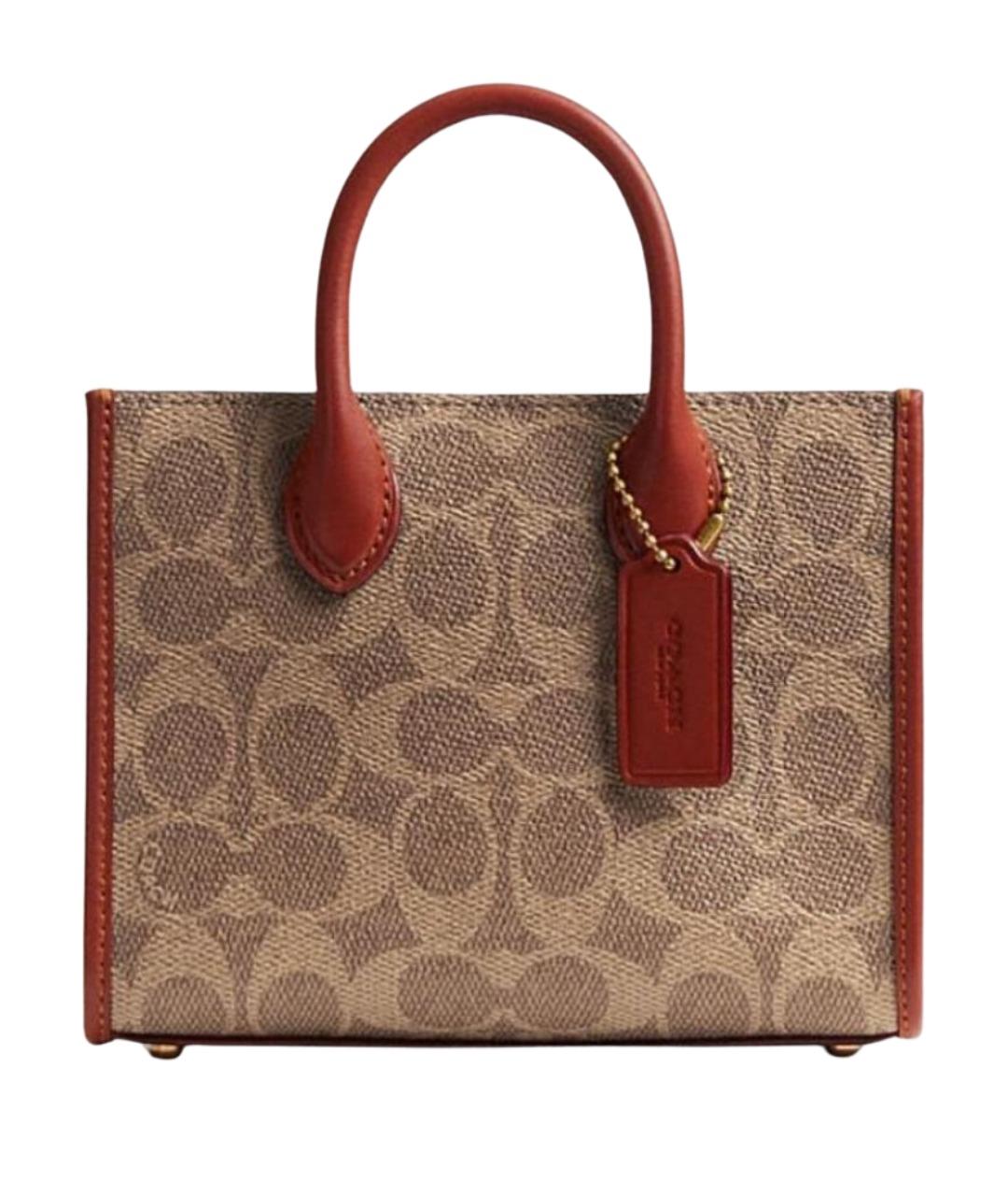 COACH Коричневая сумка тоут, фото 1