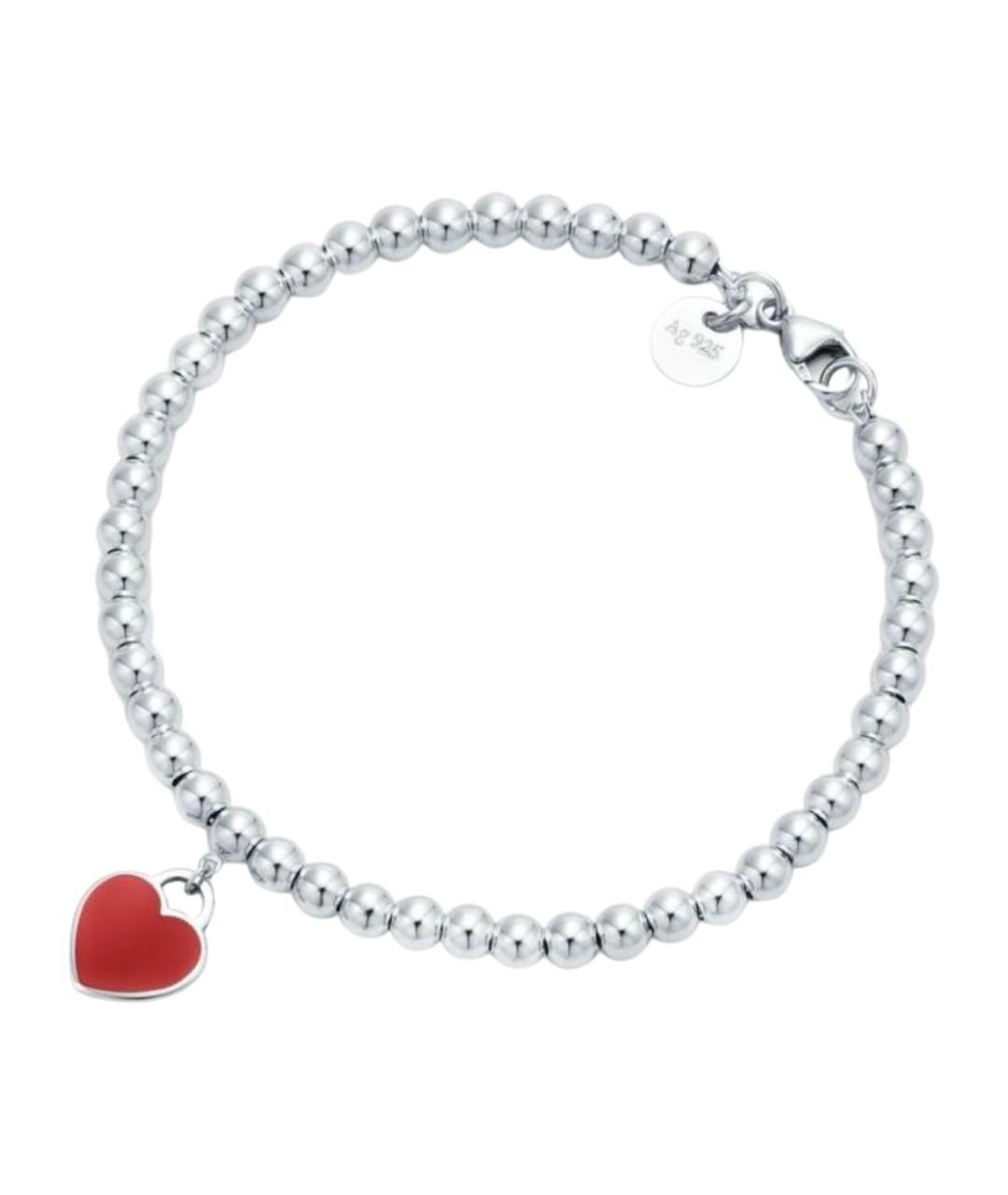 TIFFANY&CO Красный серебряный браслет, фото 1