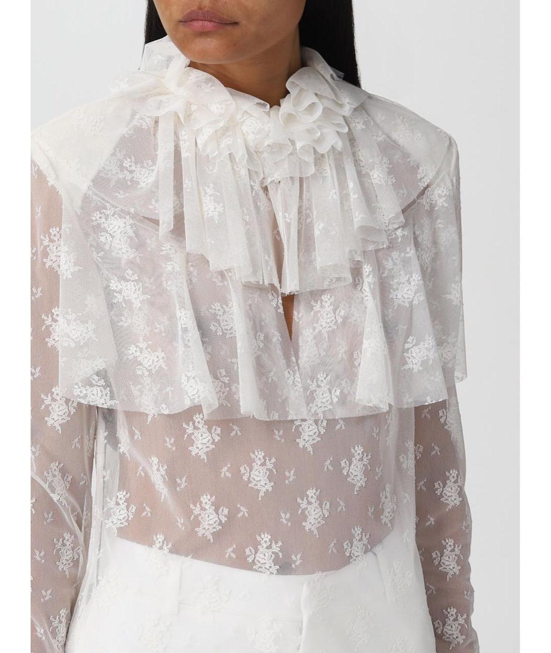 PHILOSOPHY DI LORENZO SERAFINI Белая полиамидовая блузы, фото 5