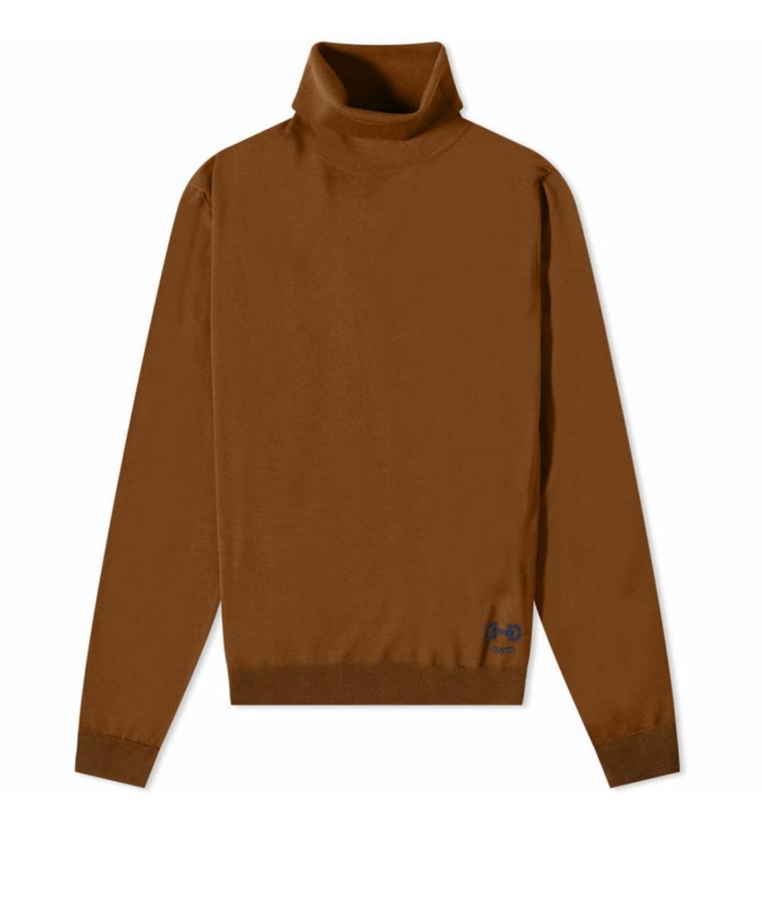 GUCCI Коричневая кашемировая водолазка, фото 5