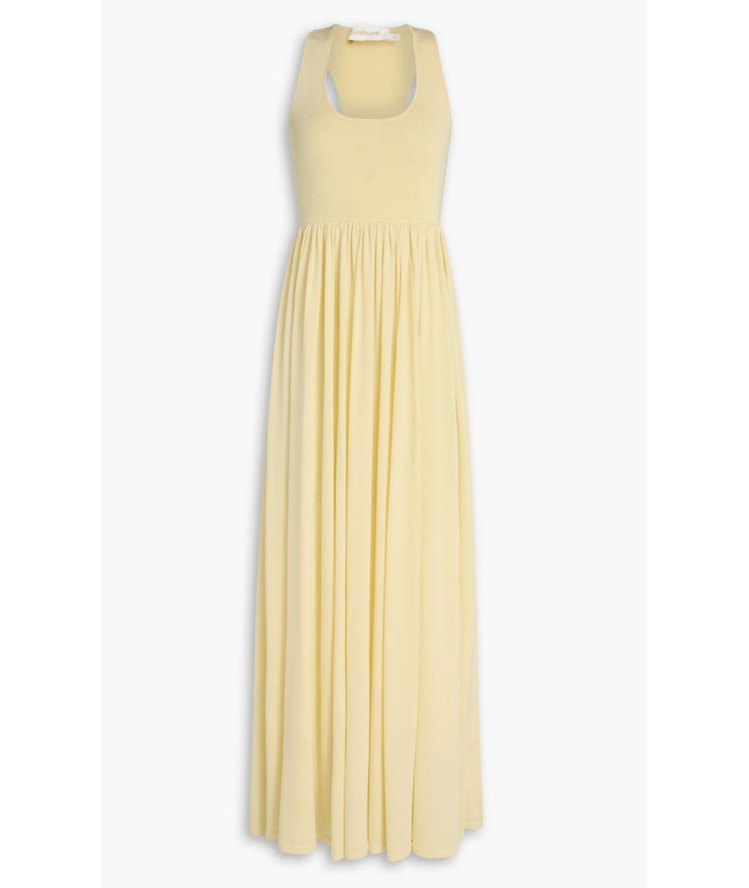 ZIMMERMANN Желтое вискозное коктейльное платье, фото 10