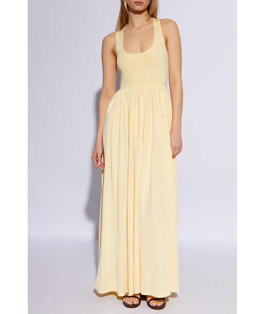 ZIMMERMANN Желтое вискозное коктейльное платье, фото 4