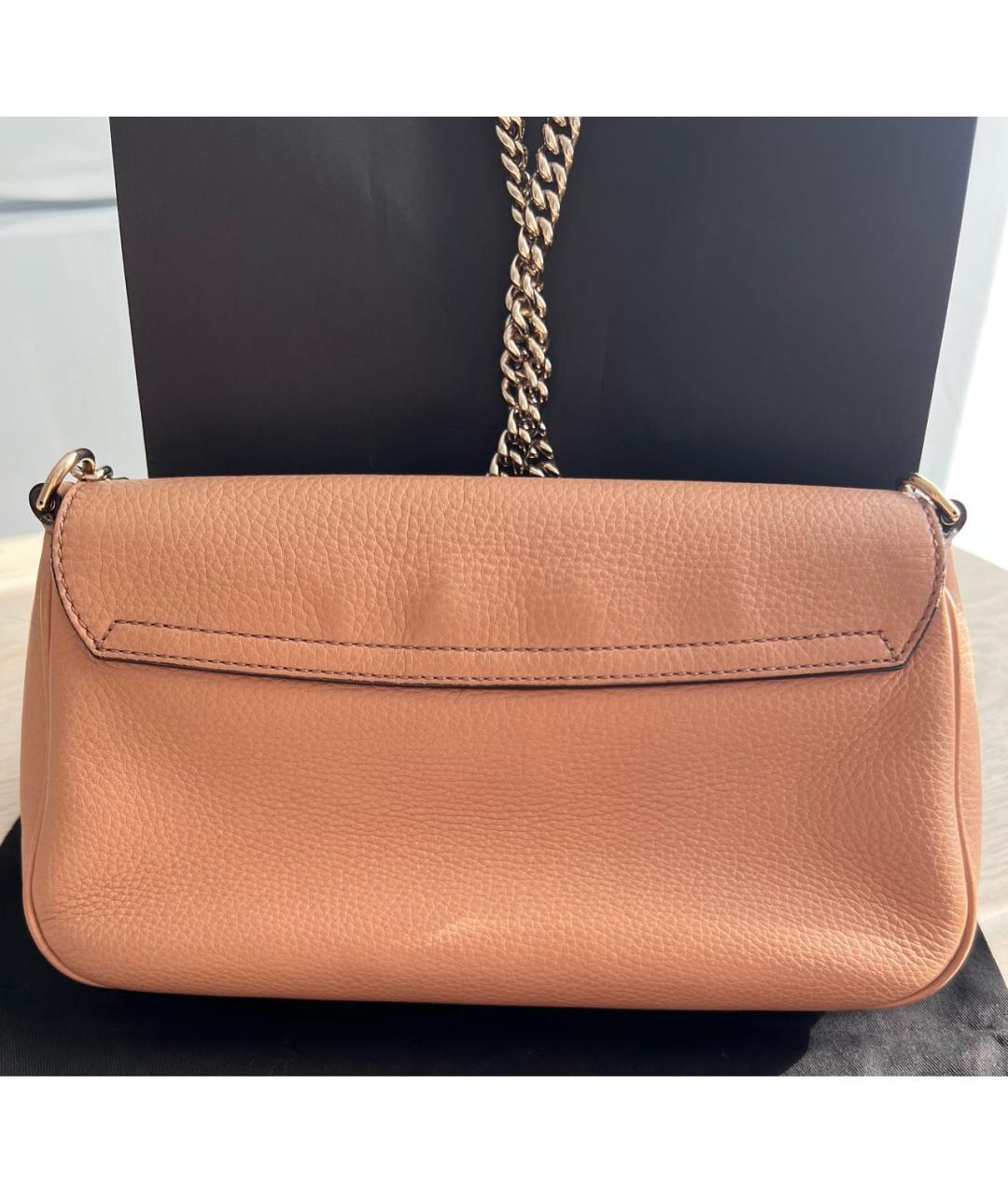 GUCCI Бежевая кожаная сумка через плечо, фото 3