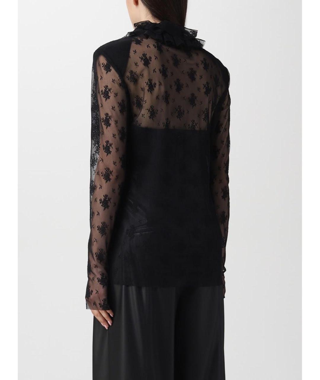 PHILOSOPHY DI LORENZO SERAFINI Черная полиамидовая блузы, фото 3
