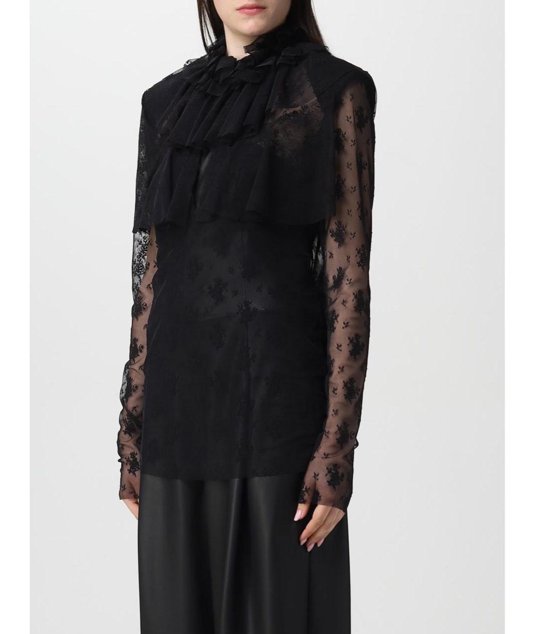 PHILOSOPHY DI LORENZO SERAFINI Черная полиамидовая блузы, фото 4