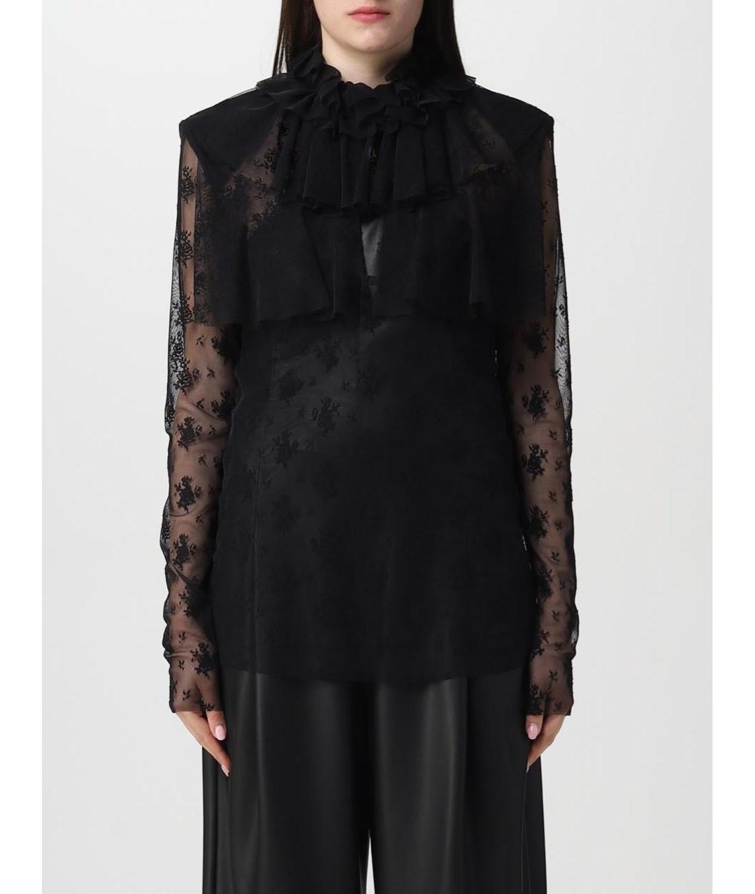 PHILOSOPHY DI LORENZO SERAFINI Черная полиамидовая блузы, фото 2