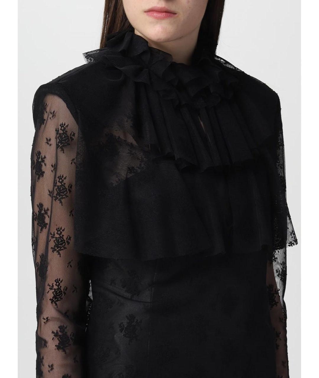 PHILOSOPHY DI LORENZO SERAFINI Черная полиамидовая блузы, фото 5