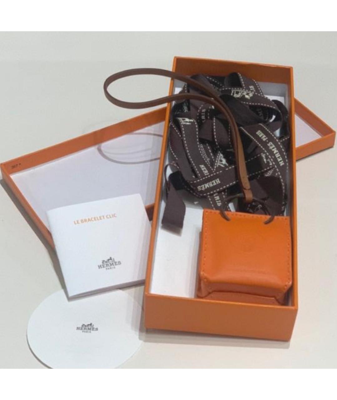 HERMES Оранжевый брелок, фото 4