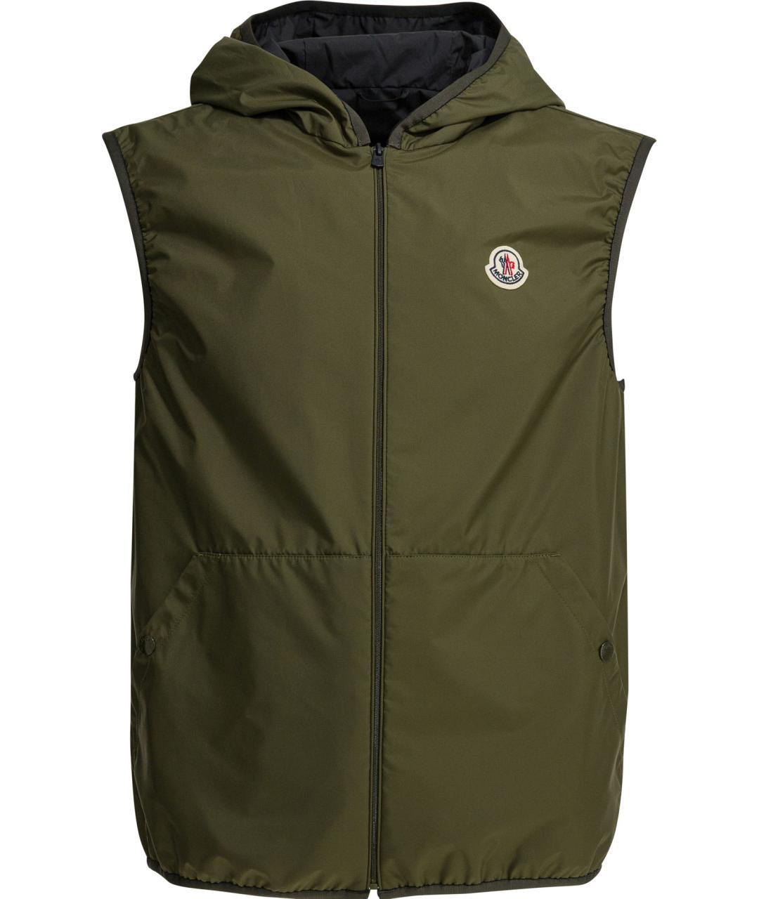 MONCLER Черная полиэстеровая куртка, фото 4