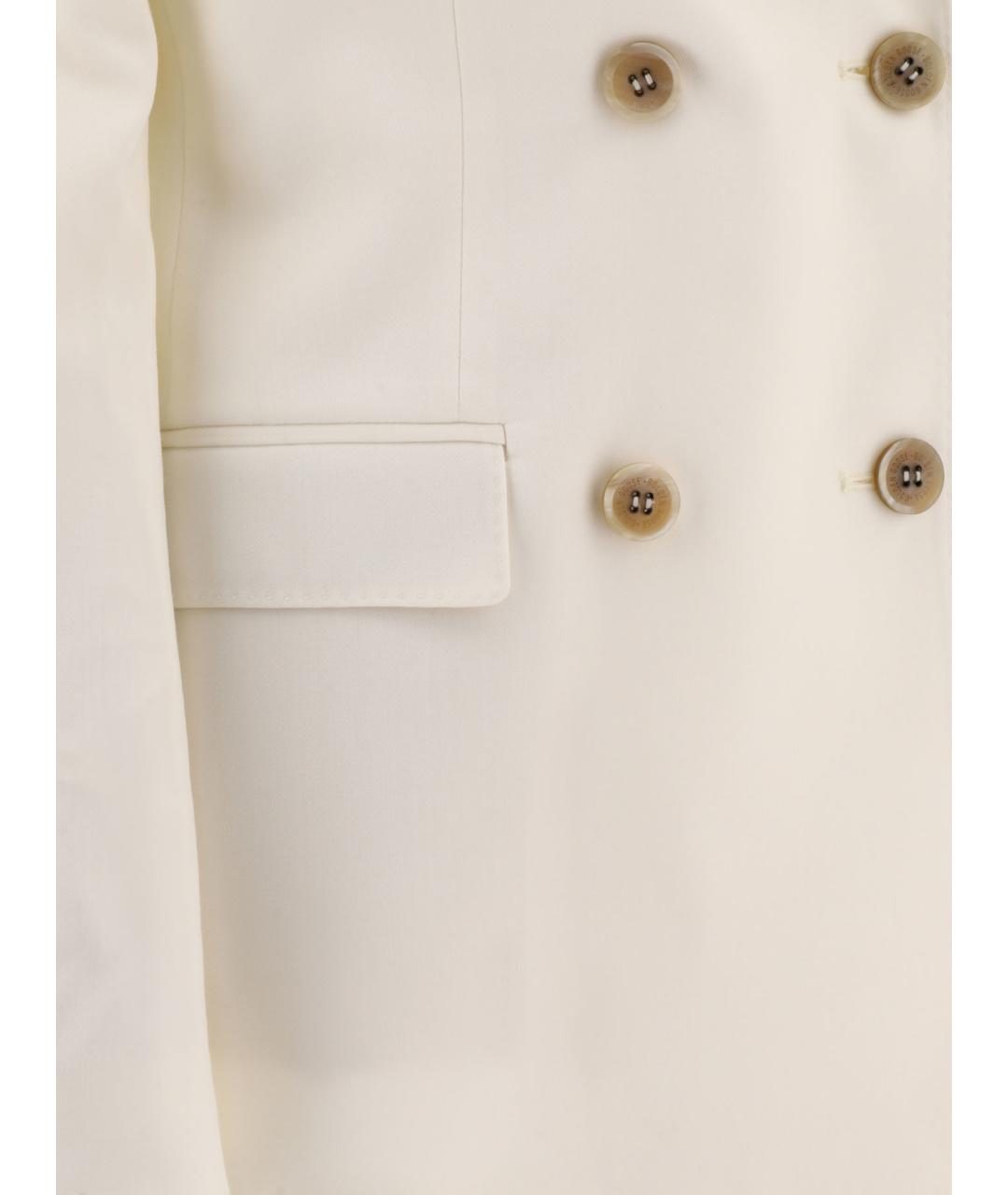 GOLDEN GOOSE DELUXE BRAND Белый полиэстеровый жакет/пиджак, фото 4