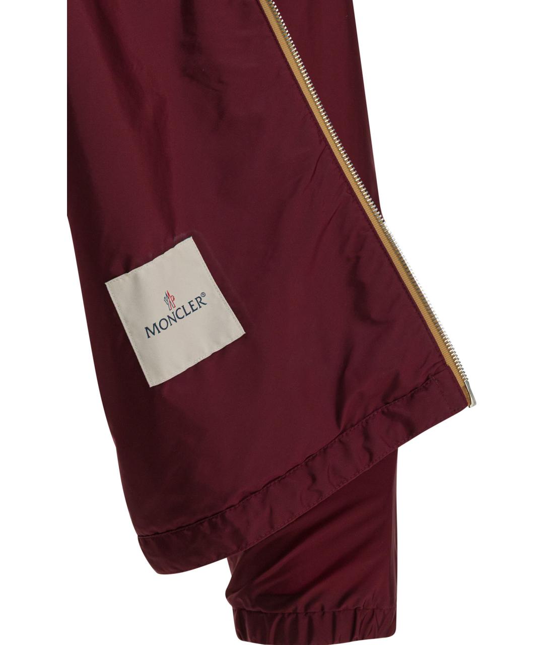 MONCLER Бордовая полиамидовая куртка, фото 4