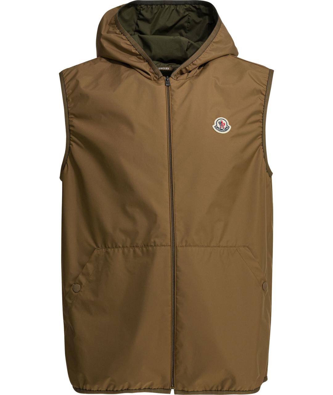 MONCLER Зеленая полиэстеровая куртка, фото 4