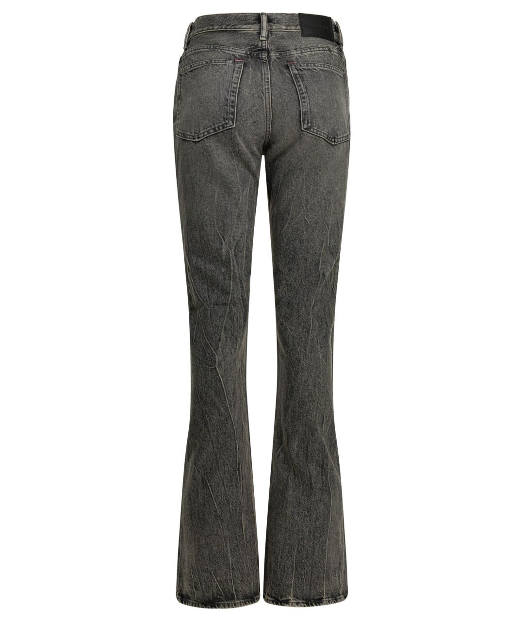 ACNE STUDIOS Серые хлопковые джинсы клеш, фото 2