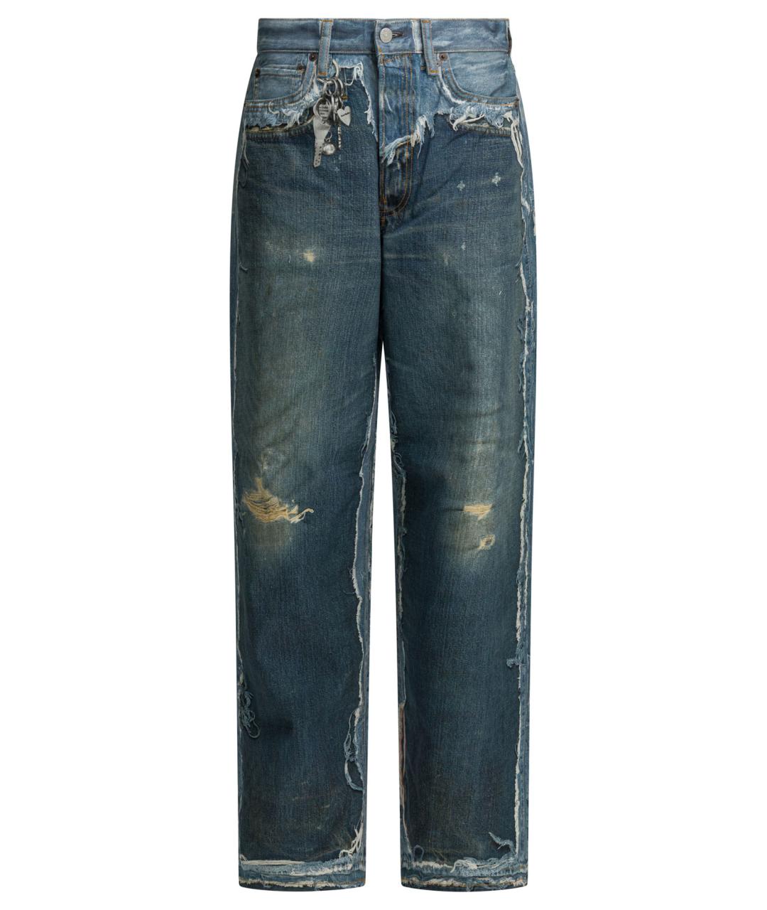 ACNE STUDIOS Синие хлопковые прямые джинсы, фото 1