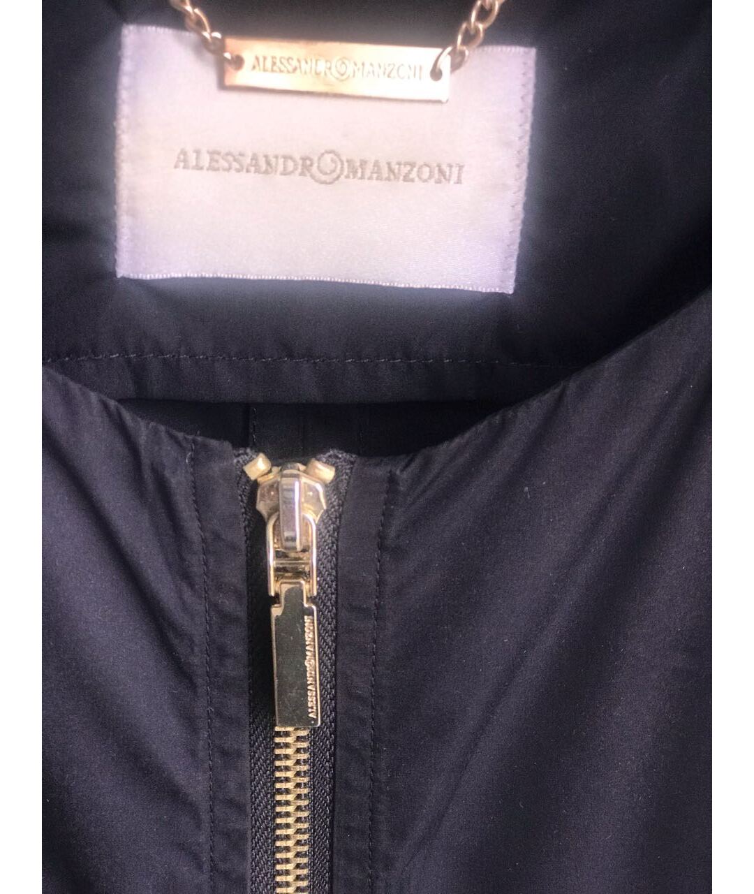 MANZONI 24 Черный полиэстеровый жакет/пиджак, фото 3