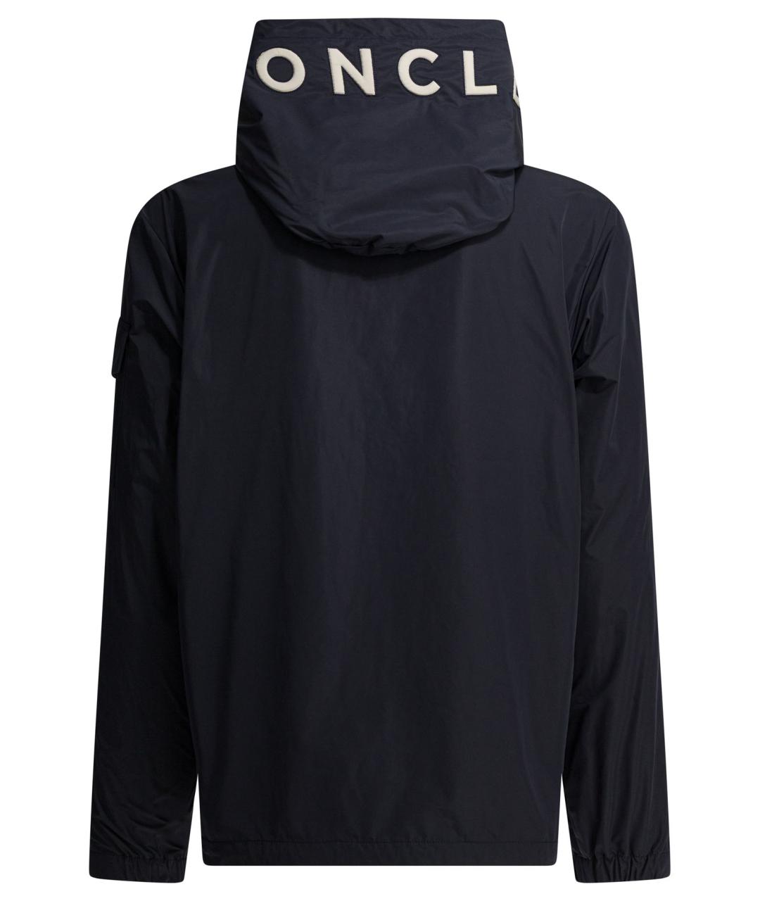 MONCLER Темно-синяя полиэстеровая куртка, фото 2