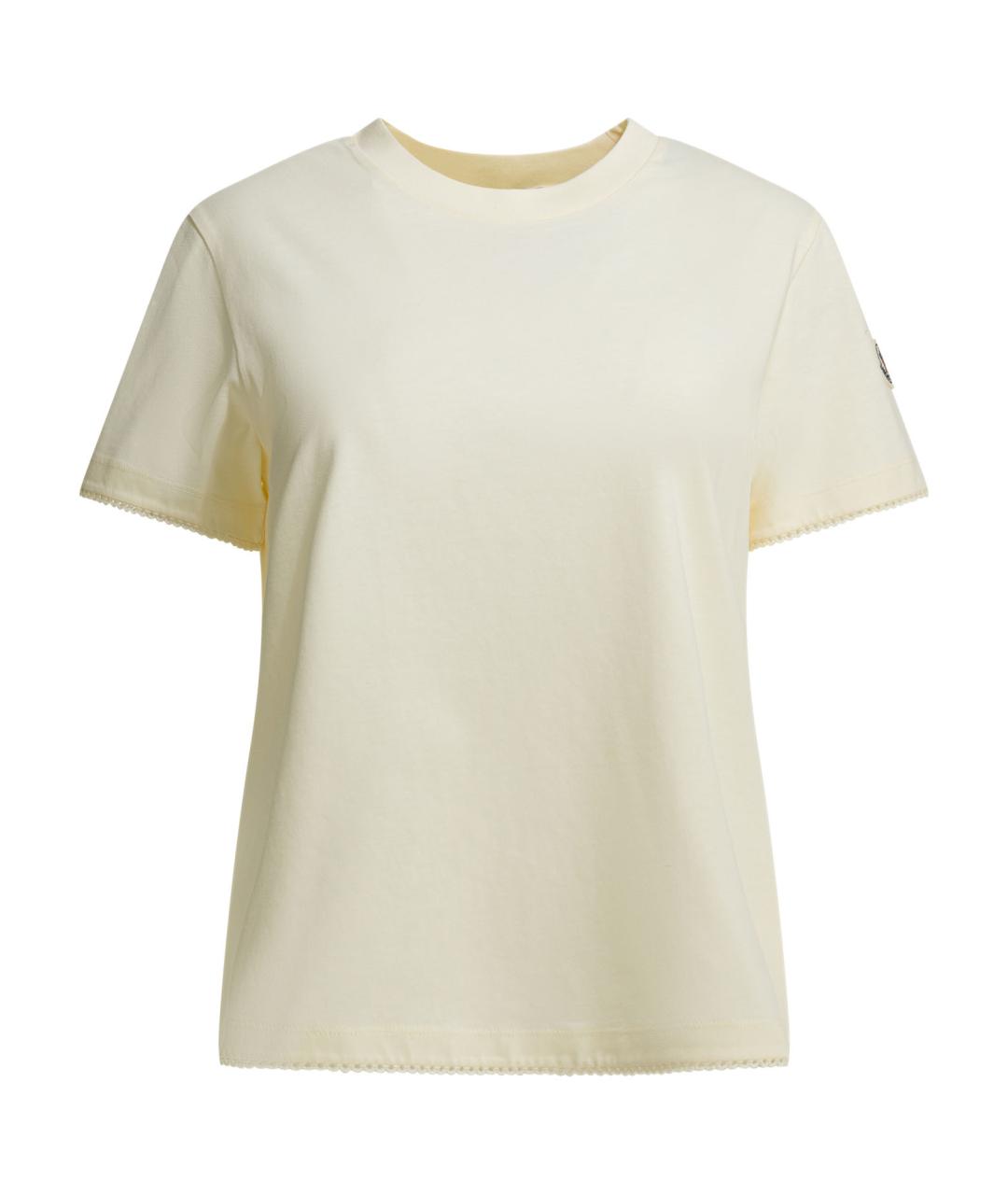 MONCLER Белая хлопковая футболка, фото 1