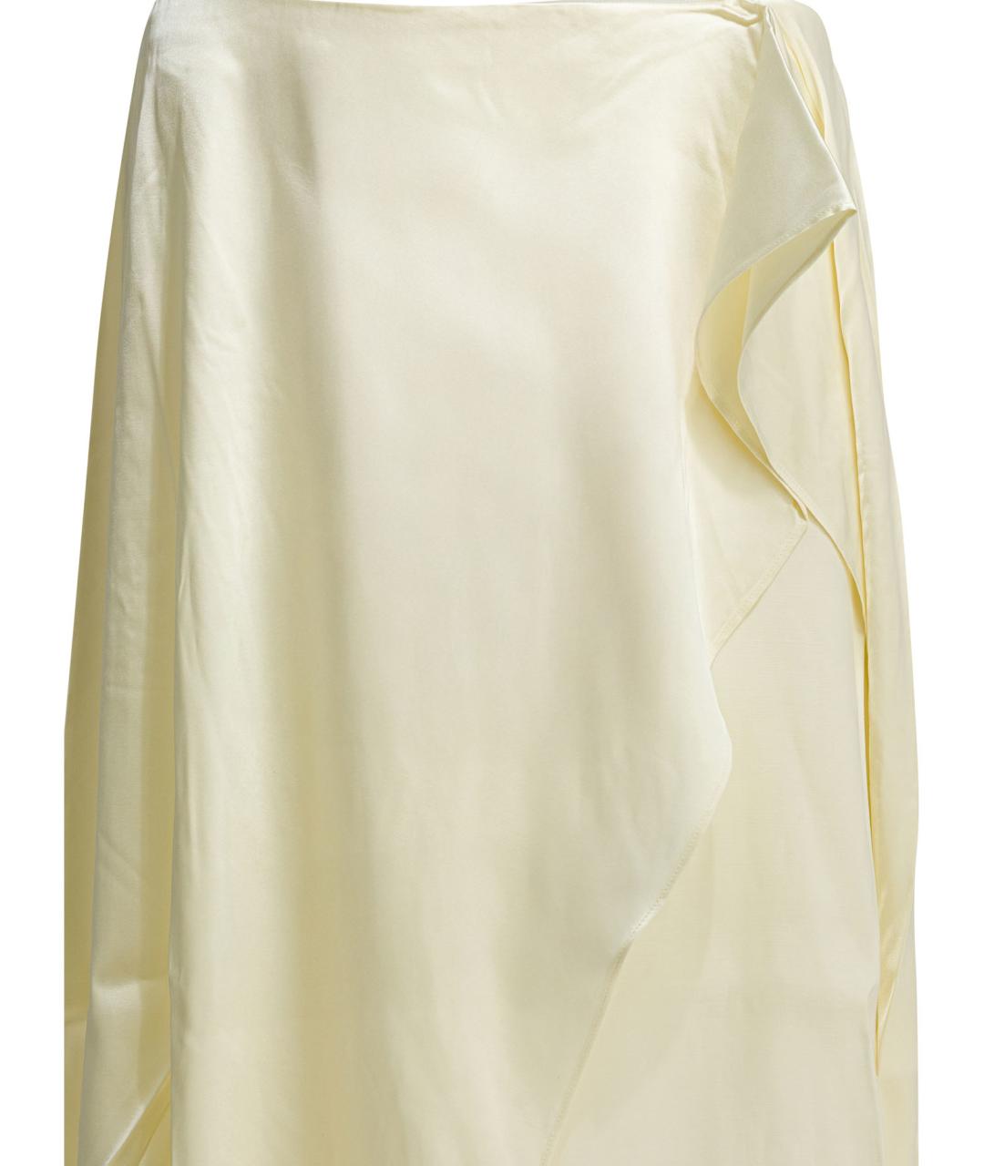 ACNE STUDIOS Белая вискозная юбка миди, фото 3