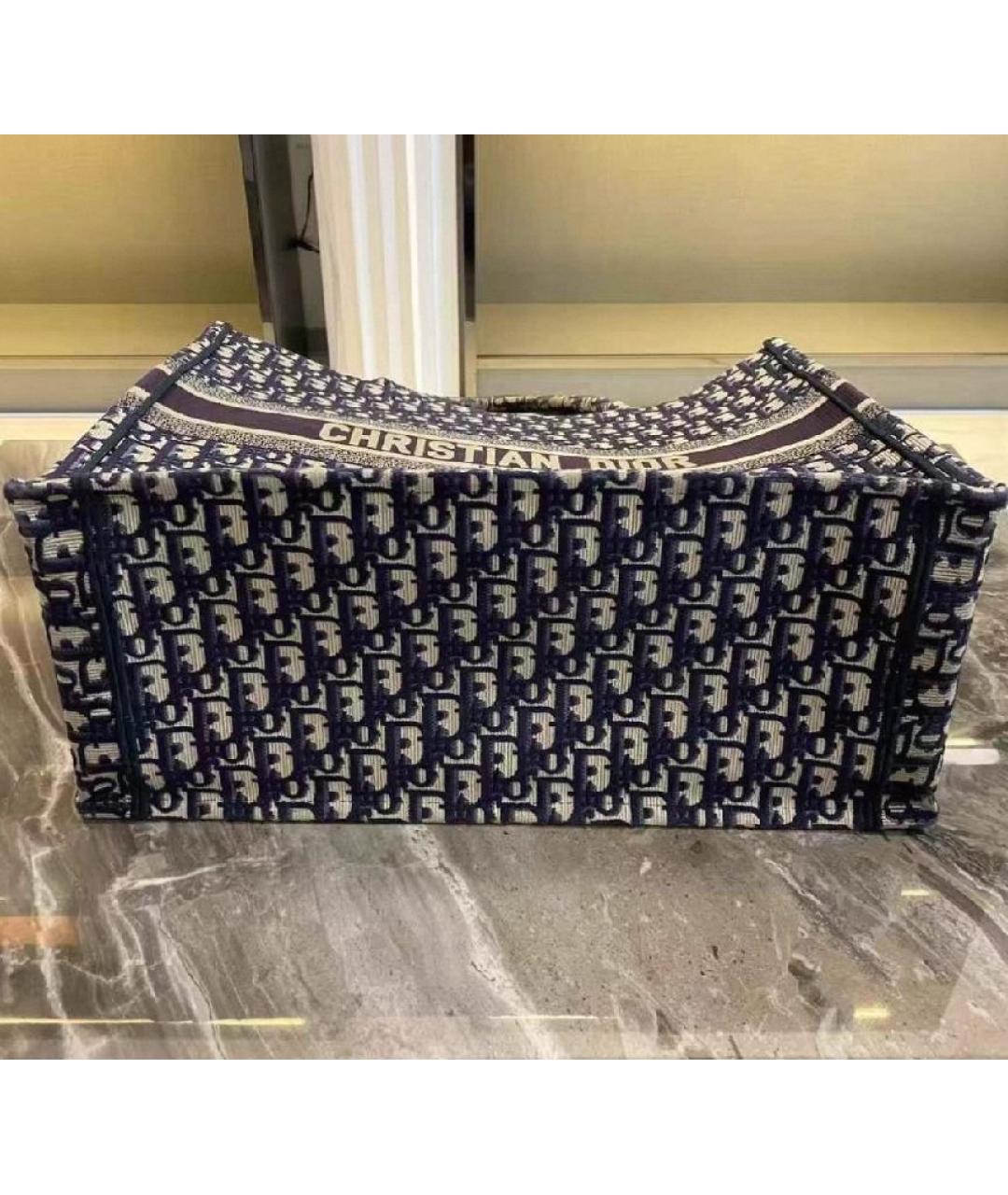 CHRISTIAN DIOR Темно-синяя сумка тоут, фото 3