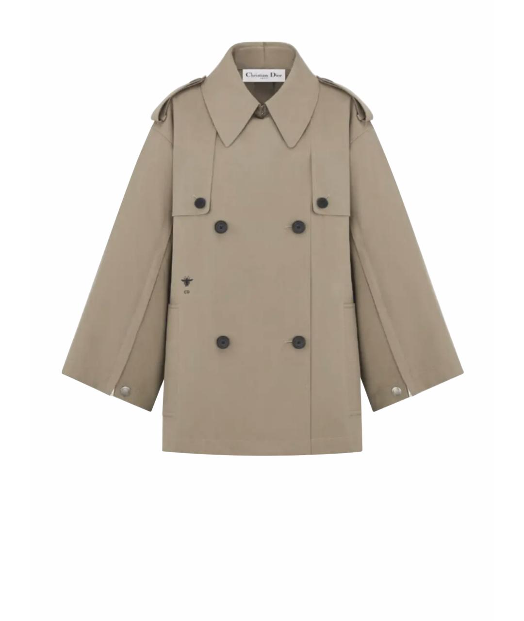 CHRISTIAN DIOR Бежевый хлопковый тренч/плащ, фото 1