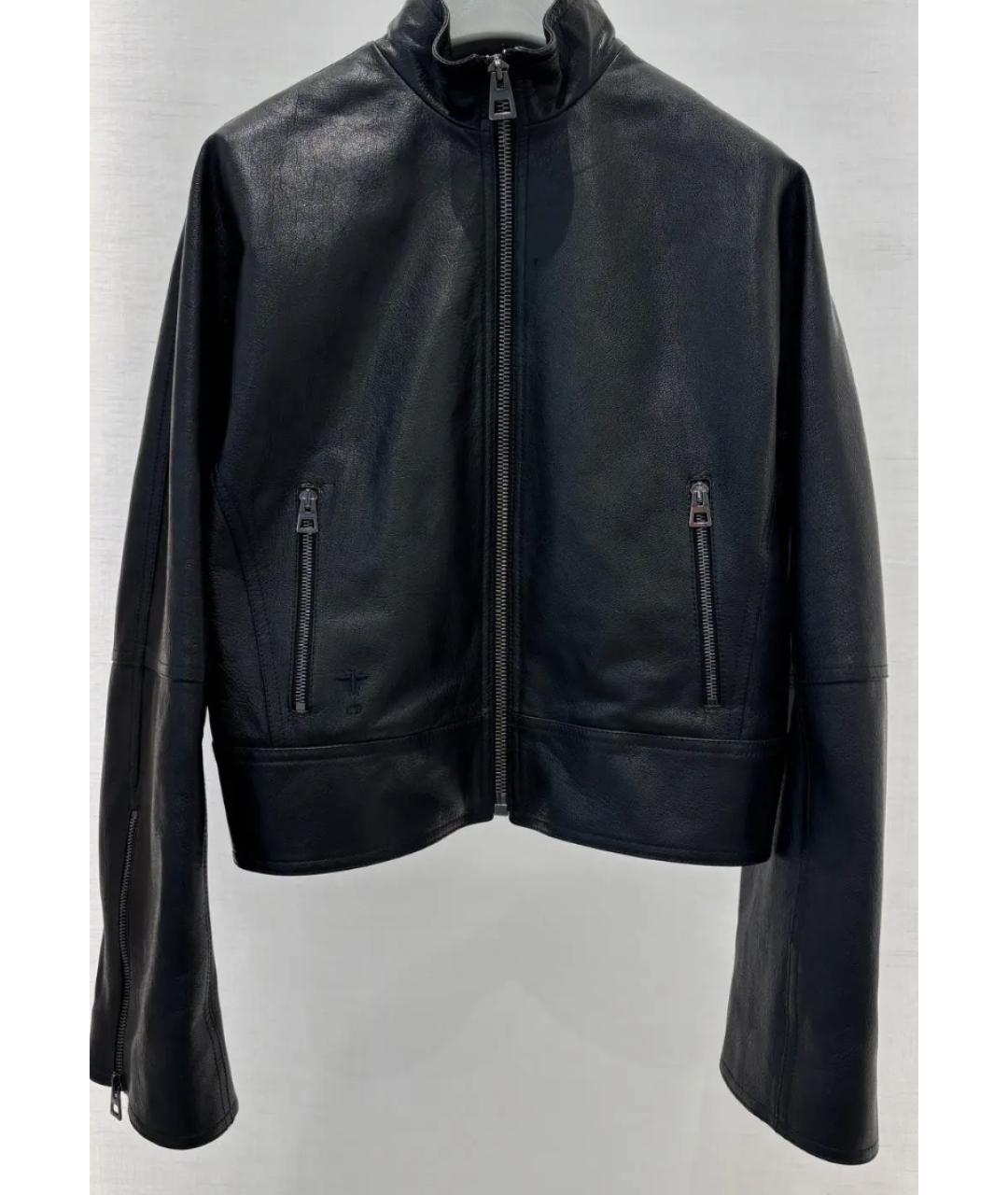 CHRISTIAN DIOR Черная кожаная куртка, фото 3