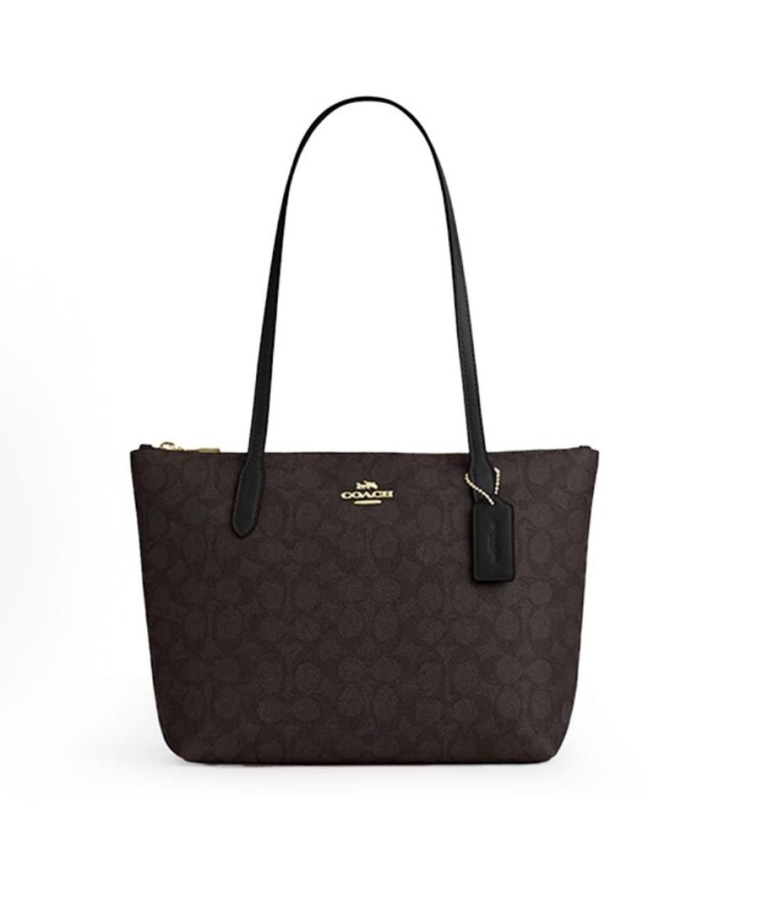 COACH Коричневая сумка тоут, фото 1