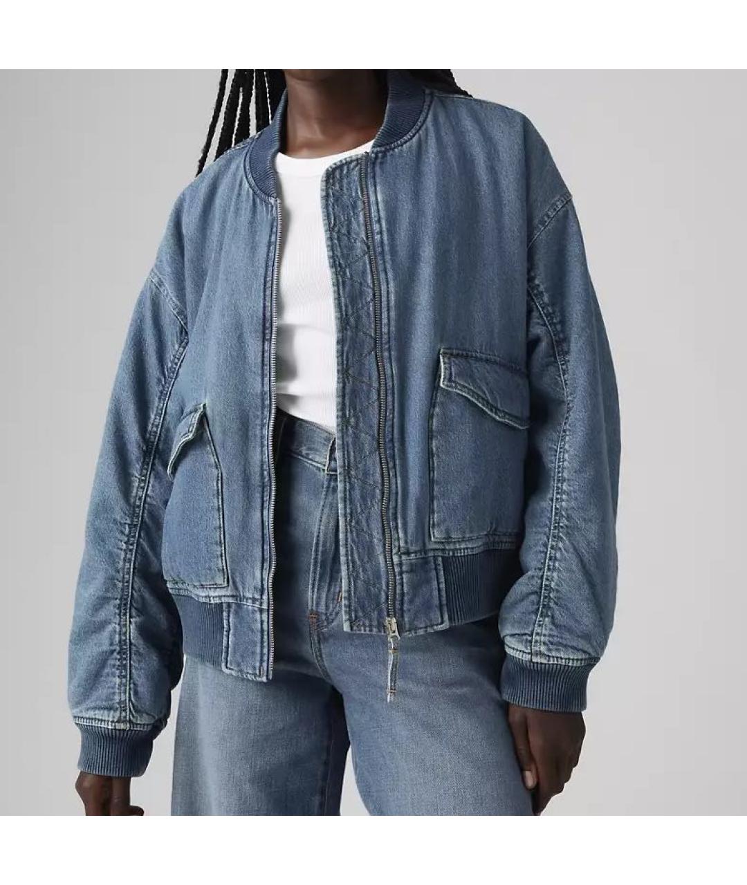 LEVI'S Синяя хлопковая куртка, фото 5