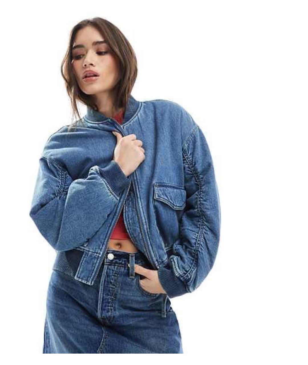 LEVI'S Синяя хлопковая куртка, фото 7