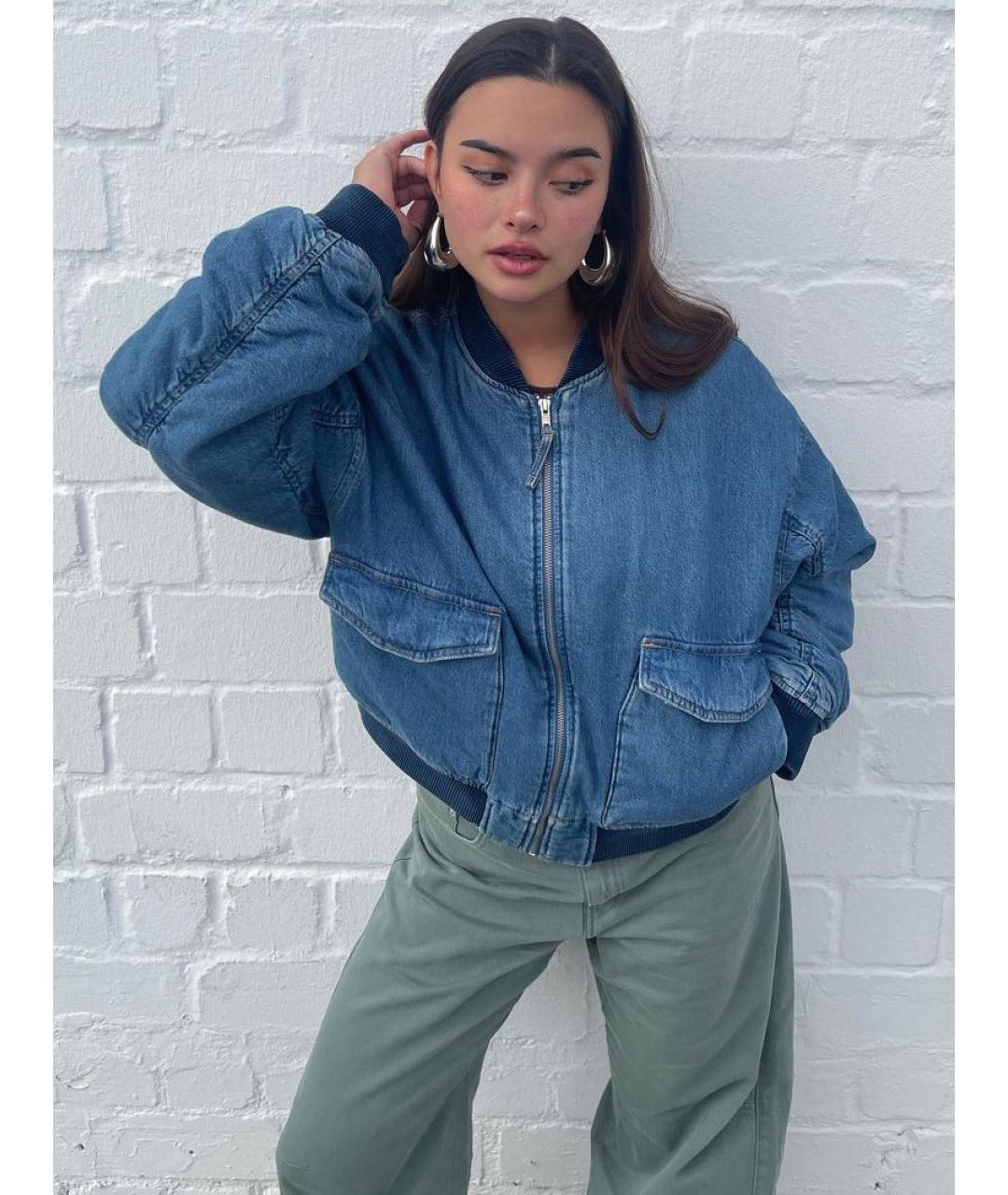 LEVI'S Синяя хлопковая куртка, фото 6