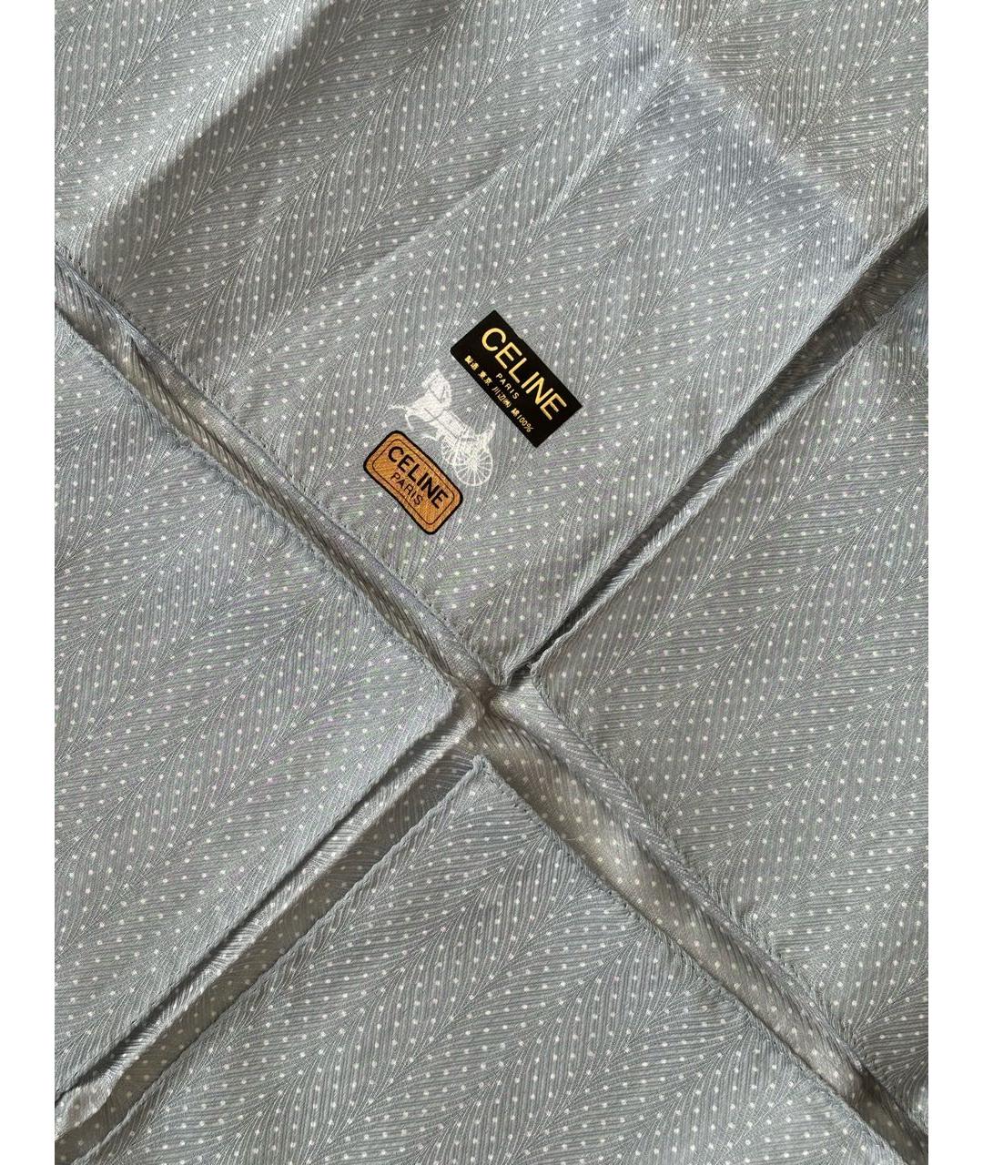 CELINE Голубой хлопковый платок, фото 3