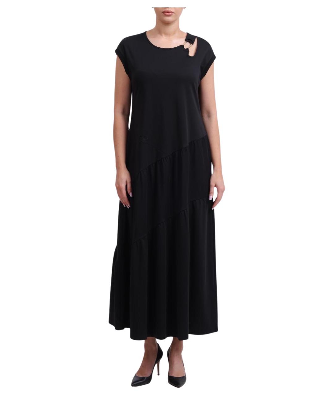 LIU JO Черное хлопковое повседневное платье, фото 1