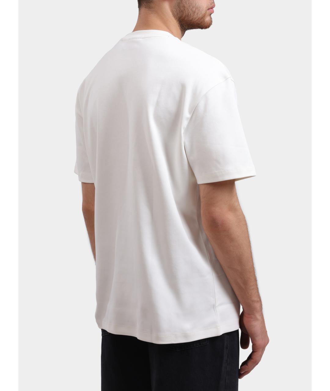HUGO Белая хлопковая футболка, фото 5