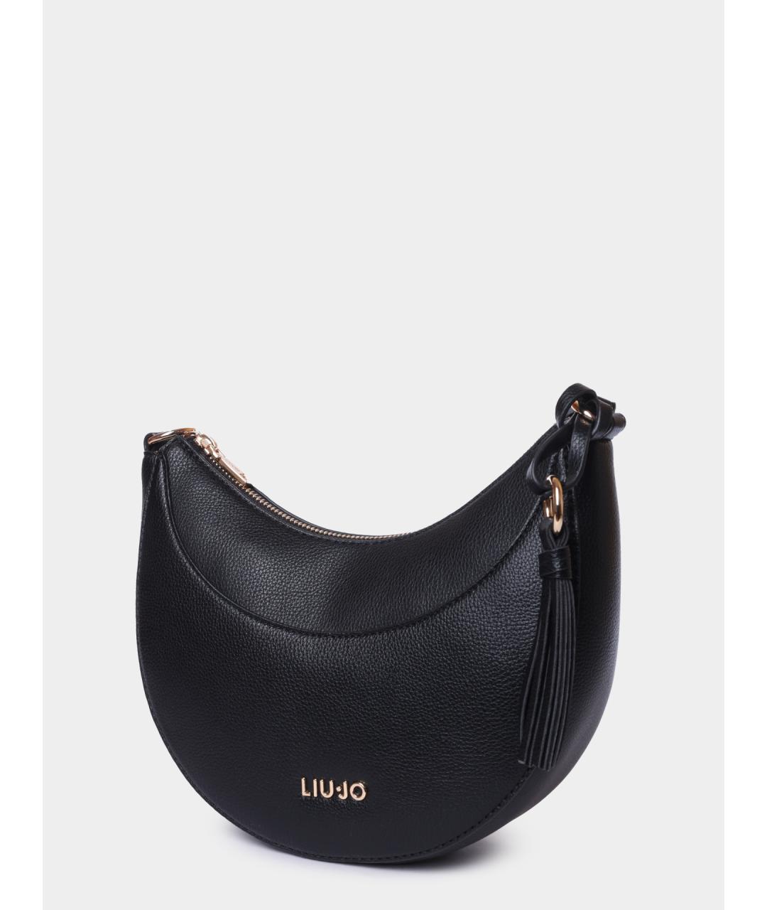 LIU JO Черная сумка через плечо из искусственной кожи, фото 3