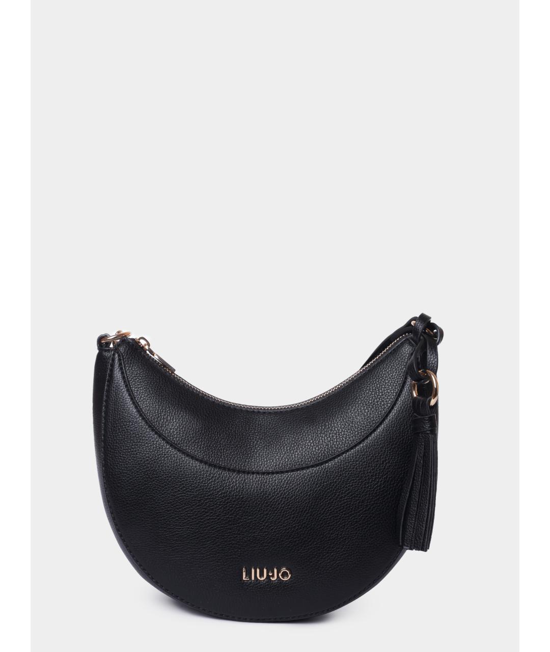 LIU JO Черная сумка через плечо из искусственной кожи, фото 2