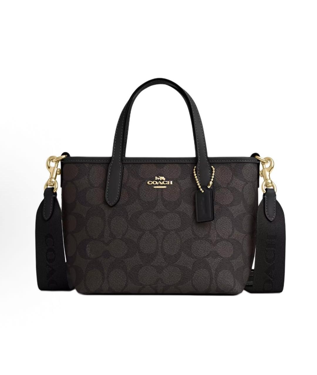 COACH Коричневая сумка с короткими ручками, фото 9